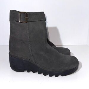 Fly London Bepp Suede Wedge Ankle Boots